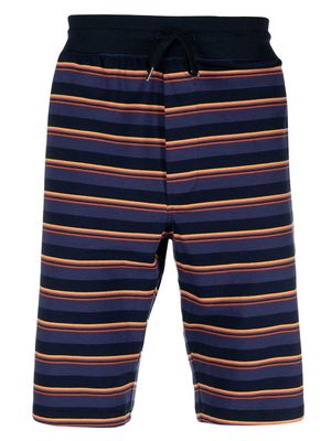 Paul Smith striped drawstring lounge shorts - Blue