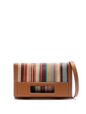 Paul Smith striped leather satchel bag - Brown