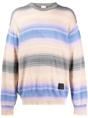 Paul Smith striped long-sleeve sweatshirt - Purple
