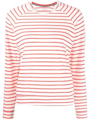 PAUL SMITH striped long-sleeve T-shirt - White