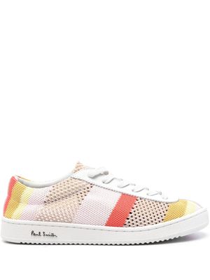 Paul Smith striped open-knit sneakers - Pink