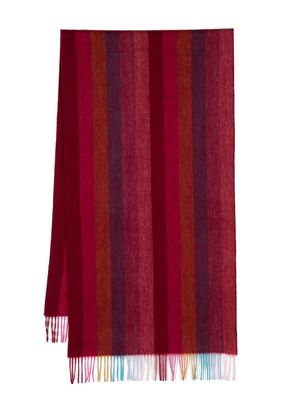 Paul Smith striped-print scarf - Red