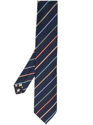 Paul Smith striped silk tie - Blue
