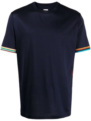 Paul Smith striped-trim cotton T-shirt - Blue