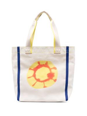 Paul Smith sun-print contrast-trim canvas tote bag - Neutrals