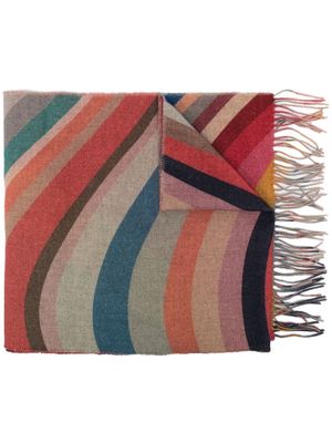 Paul Smith swirl-pattern print scarf - Multicolour