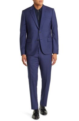 Paul Smith Tailored Fit Check Wool Suit in Blues