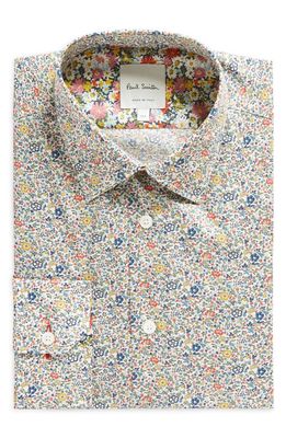 Paul Smith Tailored Fit Floral Cotton Dress Shirt in Multi