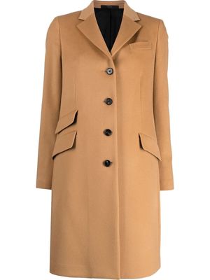 Paul Smith tailored single-breasted coat - Brown