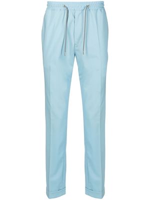 Paul Smith tapered drawstring wool trousers - Blue