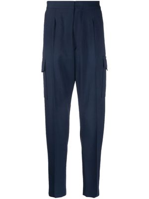 PAUL SMITH tapered wool cargo trousers - Blue