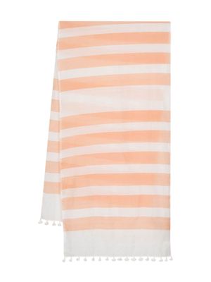 Paul Smith tassel-detail striped scarf - Orange