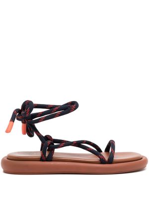 Paul Smith tie-ankle leather sandals - Brown