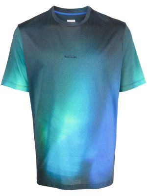 Paul Smith tie-dye print logo T-shirt - Blue