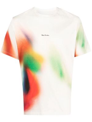 Paul Smith tie-dye print logo T-shirt - White