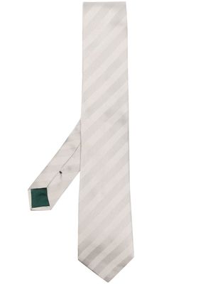 Paul Smith tone-on-tone diagonal-stripe silk tie - Neutrals