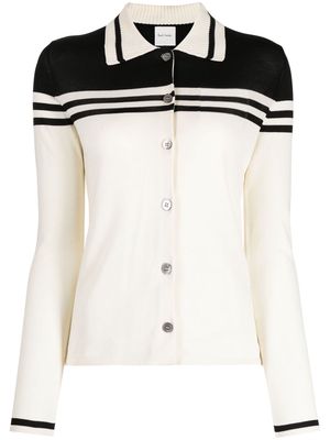 Paul Smith two-tone knitted cardigan - White