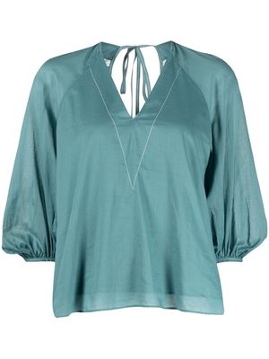 Paul Smith V-neck cotton blouse - Green