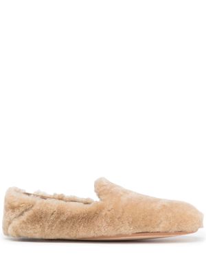 Paul Smith Verne shearling slippers - Brown
