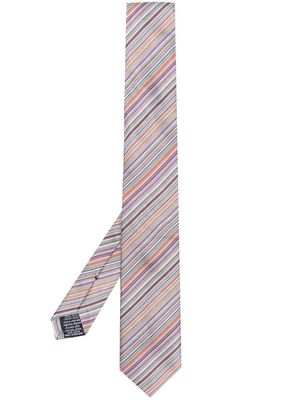 Paul Smith vertical-stripe silk tie - Blue