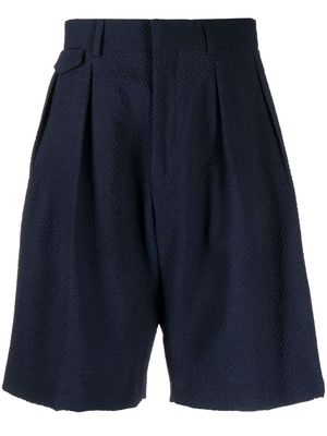 PAUL SMITH wide-leg wool Bermuda shorts - Blue