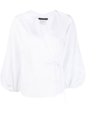 Paul Smith wrap-style cotton shirt - White