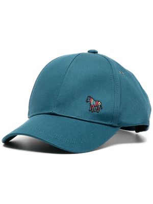 Paul Smith Zebra-embroidered cotton baseball cap - Blue
