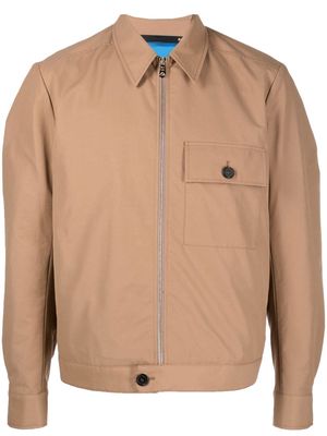 Paul Smith zip-up bomber jacket - Brown