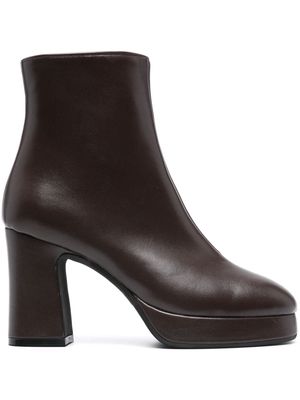 Paul Warmer 90mm platform leather boots - Brown