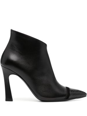 Paul Warmer Charissa 100mm leather ankle boots - Black