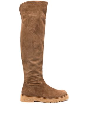 Paul Warmer Isabel round-toe boots - Brown