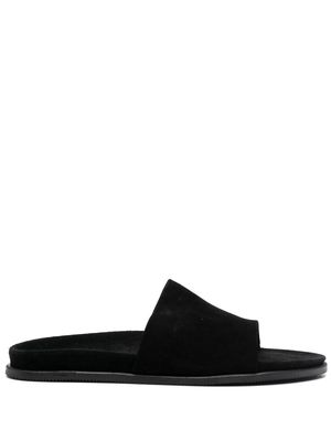 Paul Warmer open-toe suede slippers - Black