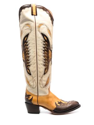 Paul Warmer pointed-toe cowboy boots - Neutrals