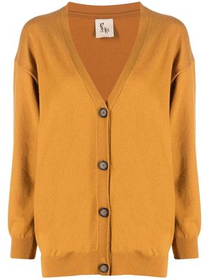 PAULA buttoned cashmere cardigan - Orange
