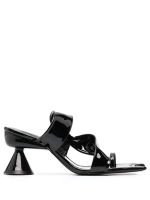 Paula Canovas del Vas Diablo 90mm patent-effect sandals - Black