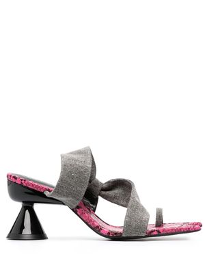 Paula Canovas del Vas Diablo 90mm python-print sandals - Pink