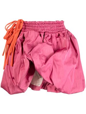 Paula Canovas del Vas logo-patch draped-design skirt - Pink