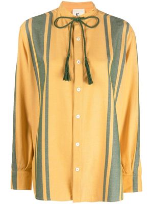 PAULA striped long-sleeve shirt - Yellow