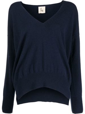 PAULA V-neck cashmere sweater - Blue