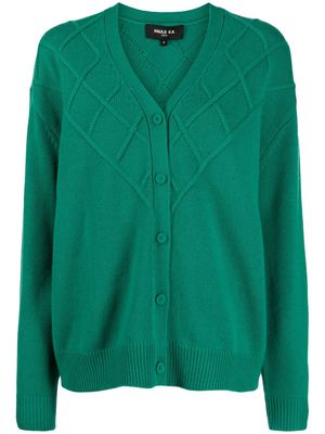 Paule Ka argyle-knit V-neck cardigan - Green