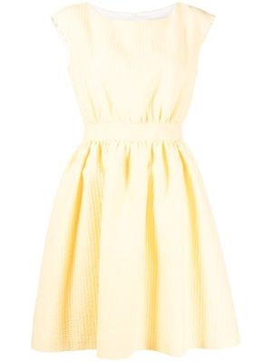 Paule Ka boat-neck flared dress - Yellow