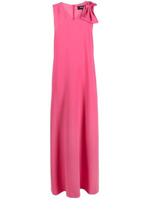 Paule Ka bow-detail crepe dress - Pink