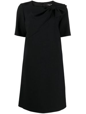 Paule Ka bow-detail twill midi dress - Black