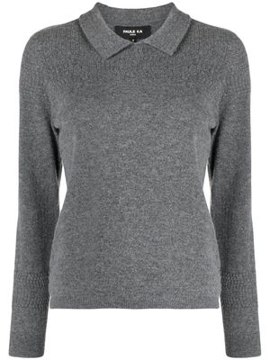 Paule Ka cashmere collar-detail jumper - Grey