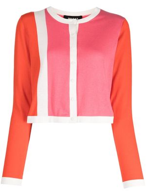Paule Ka colour-block cropped jumper - Pink
