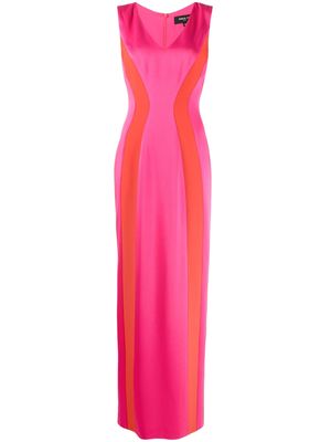 Paule Ka colour-block panel maxi dress - Pink