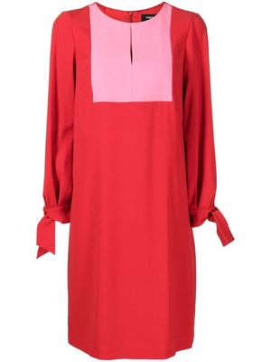 Paule Ka colour-block panelled shift dress - Red