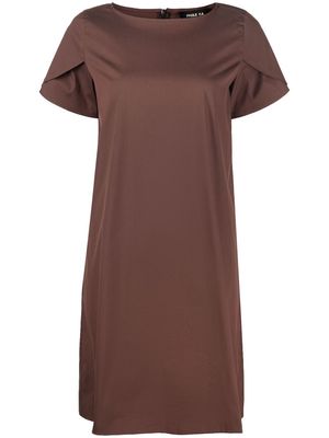 Paule Ka cotton-poplin shift mini dress - Brown