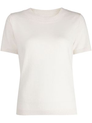 Paule Ka crew-neck cashmere T-shirt - Neutrals