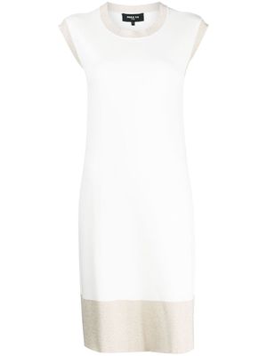 Paule Ka metallic-trim stretch-dress - White